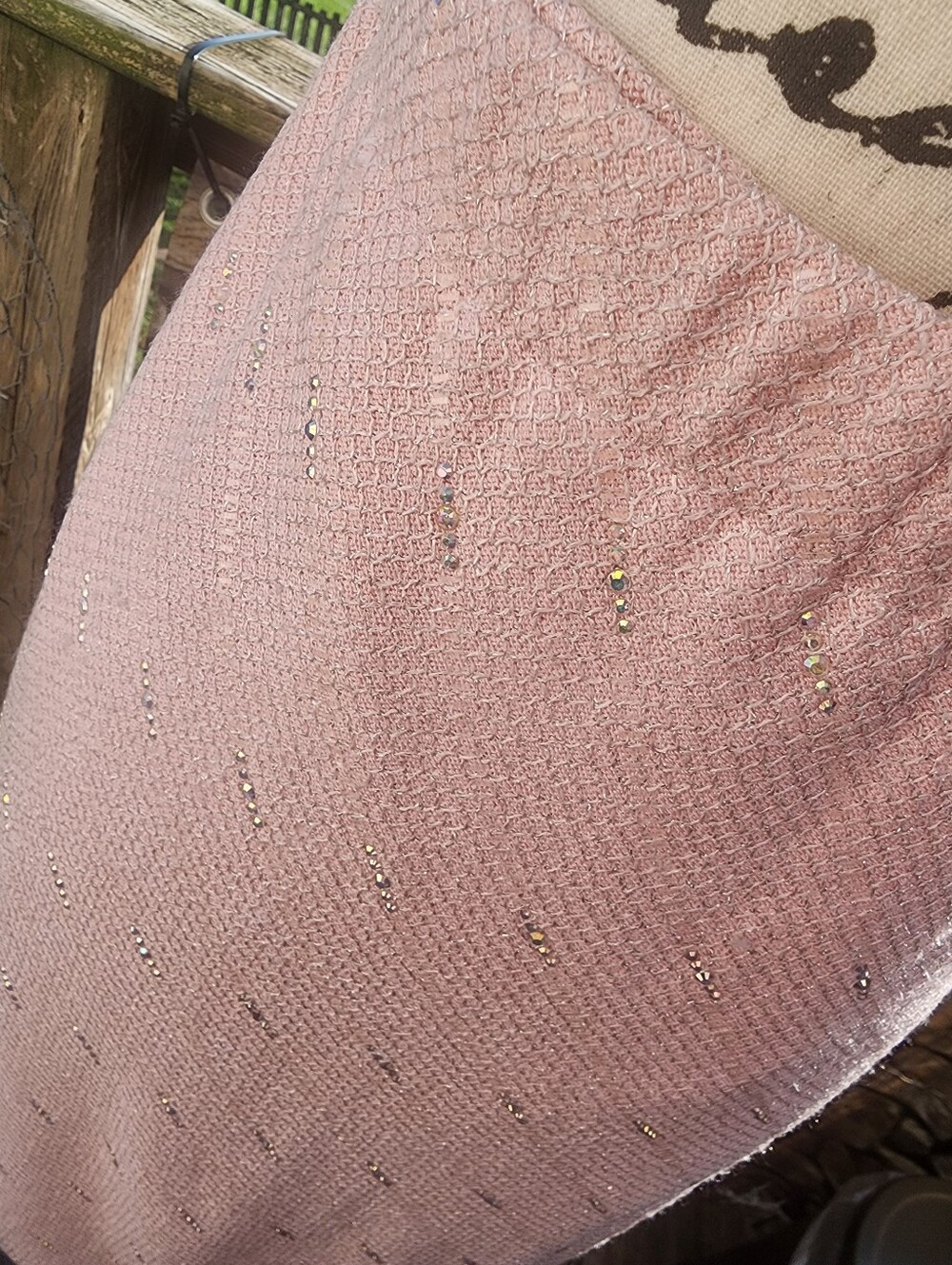 St. John Pink Embelished Skirt with RHINESTONES  size 10